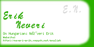 erik neveri business card